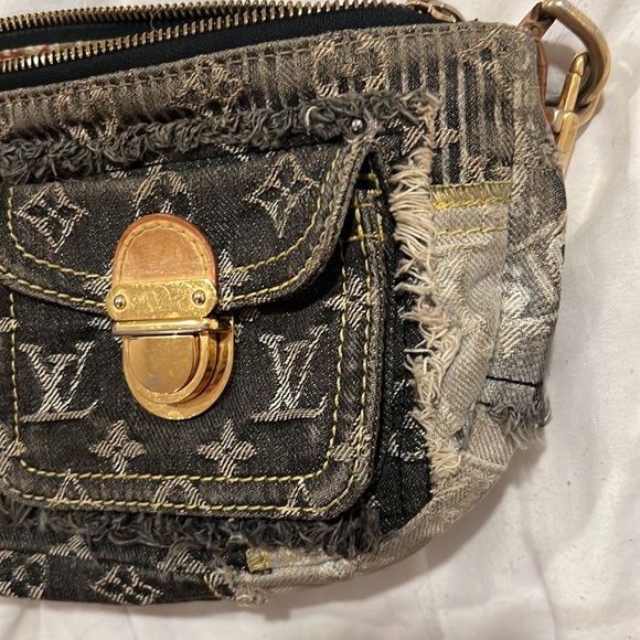 Authentic Louis Vuitton vintage rare denim shoulder bag y2k - Picture 6 of 9